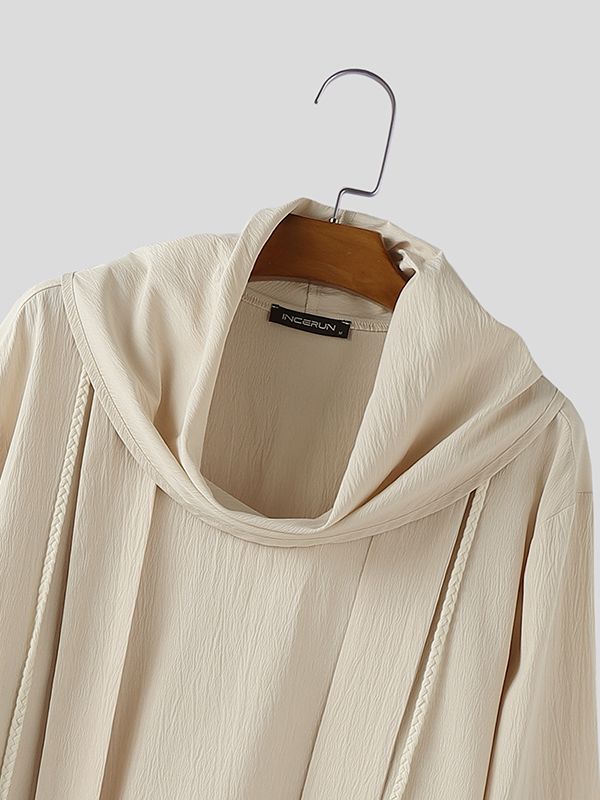 Men's Deconstructed Street Style Long Sleeve Shirt SKUL36651