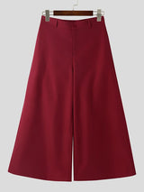 Men's Solid Color Loose Flared Pant SKUL51260