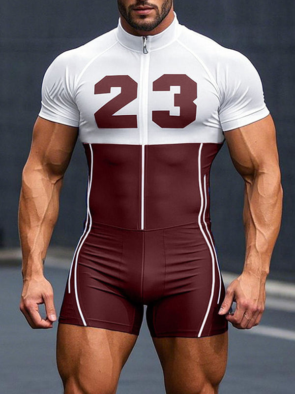 Mens Digital Print Slim-Fit Bodysuit SKUK99010