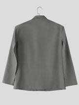 Men's High-Street Avant-Garde Deconstructed Cape Sleeve Stand-Collar Shirt SKUL73456