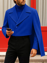 Men's Single Shoulder Drape Cropped Long Sleeve Casual Blazer SKUL28428