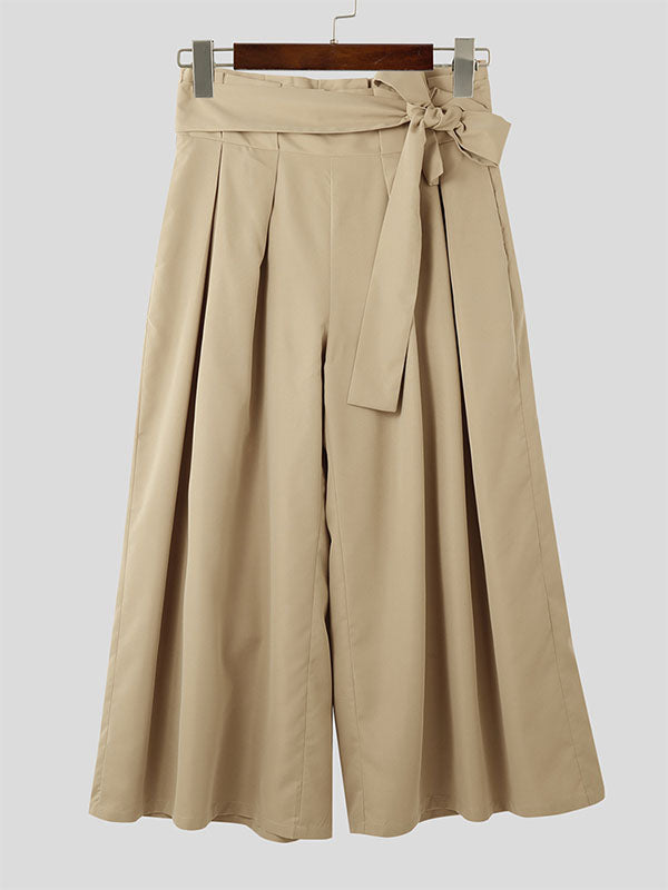 Mens Tie Waist High-Waisted Wide-Leg Pant SKUL03019