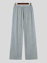 Men's Athletic Minimalist Yoga Meditation Low-Rise Drawstring Flared Bootcut Pant SKUL83952