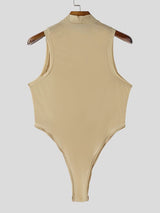 Men's Solid Color Sheer Bodysuit SKUL42441