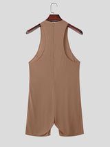 Men's Clubwear Semi-Sheer Mesh Crew Neck Bodysuit SKUL72611
