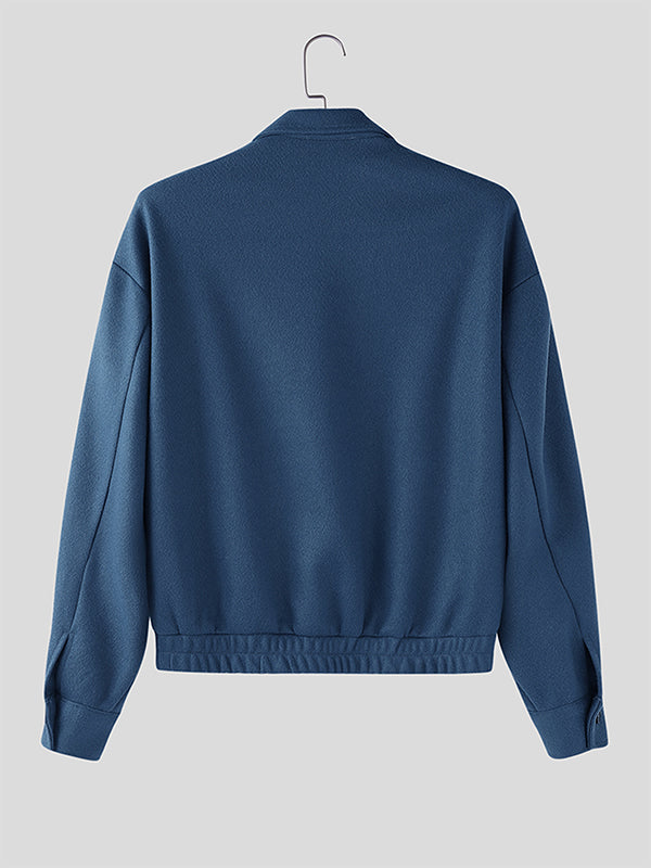 Men's Solid Color Casual Long Sleeve Jacket SKUL27331