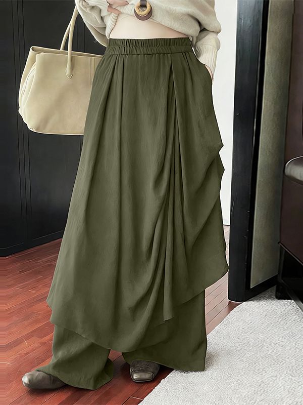 Men's Deconstructed Solid Color Pleated Pant SKUL45422