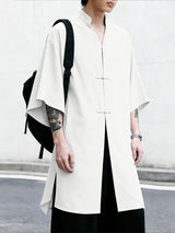 Men's Casual Frog Button Half Sleeve Shirt SKUL52004