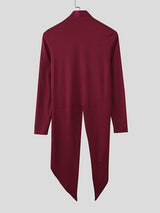 Men's Solid Color Zip Knit Stand Collar Cardigan SKUL47928