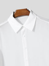 Men's Sheer Striped Long Sleeve Shirt SKUL54665