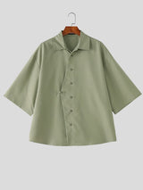 Men's New Chinese Style Asymmetrical Frog Button Shirt SKUL60121