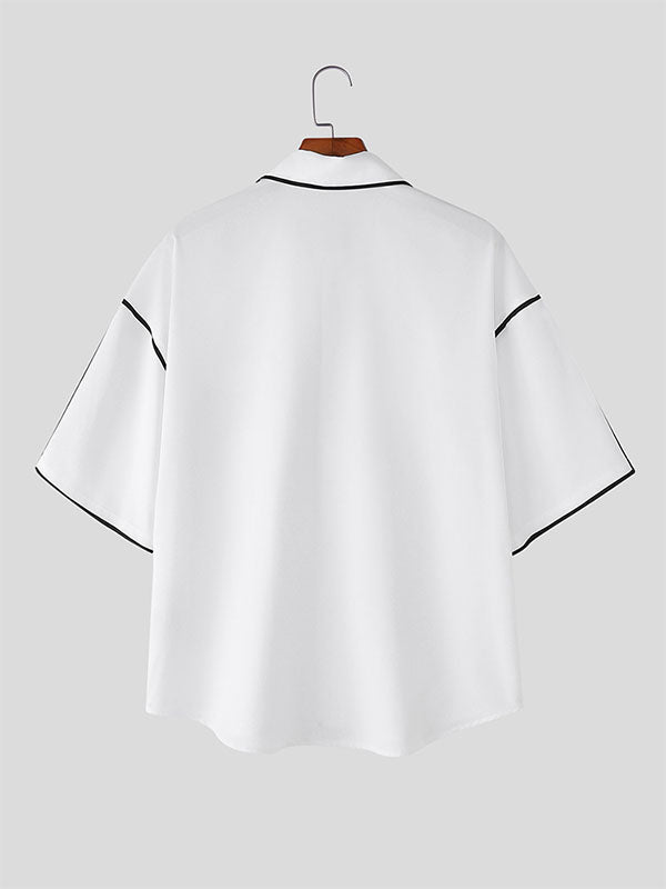 Mens Graffiti Print Casual Short Sleeve Shirt SKUL06555