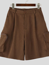 Men's Solid Color 3D Side Pocket Short SKUL45160