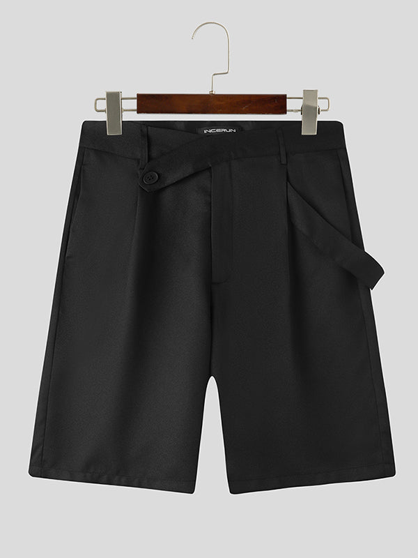 Mens Solid Deconstruction Design Casual Shorts SKUK14642