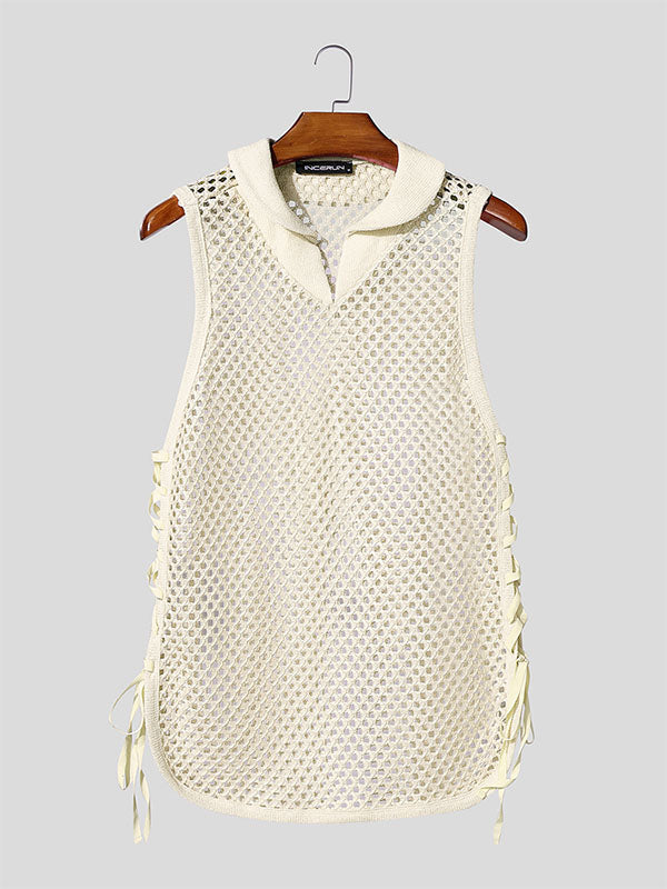 Mens Sheer Mesh Hollow Casual Tank SKUL17893