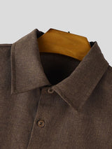 Men's Marled Button Short Sleeve Shirt SKUL55401