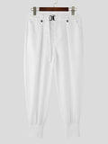 Mens Solid Casual Bound Feet Pants SKUK40288