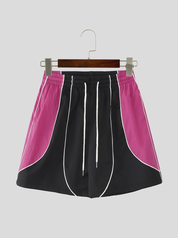 Men's Retro 3D Contrast Piping Detail Track Short SKUL53002