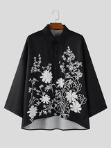 Men's Floral Print Long Sleeve Shirt SKUL17020