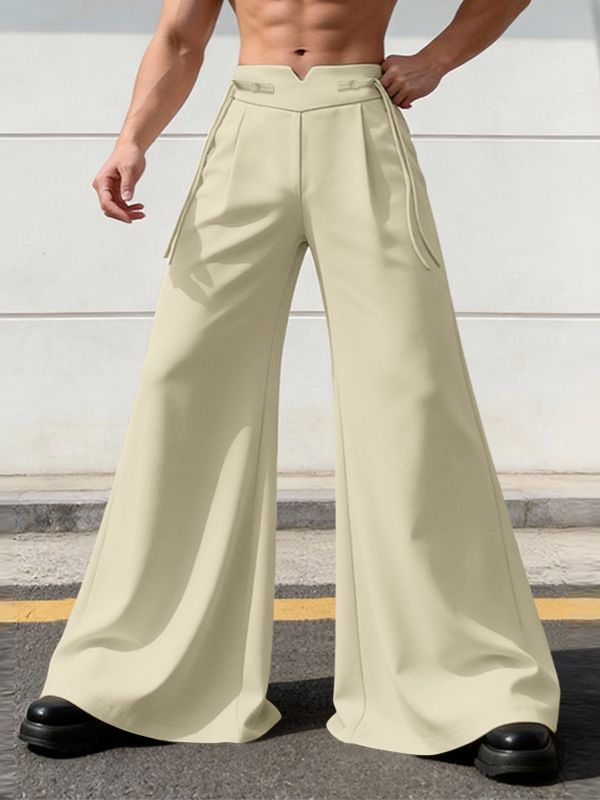 Men's Solid Color Frog Button Pant SKUL60164