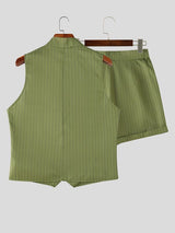 Men's Striped Casual Two Pieces Outfit SKUL52638