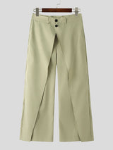 Men's Solid Color Deconstructed Layered Wide Leg Pant SKUL46193