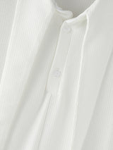 Men's Pinstripe Patchwork Long Sleeve Shirt SKUL23754