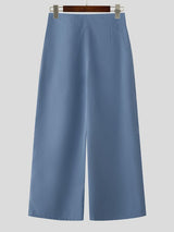 Men's Solid Color Diagonal Waist Casual Pant SKUL61030