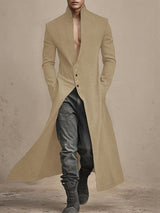 Men's Solid Color Deconstructed Long Hem Cardigan SKUL35271