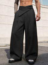 Men's Deconstructed Double Placket Button Short Sleeve Shirt SKUL60071