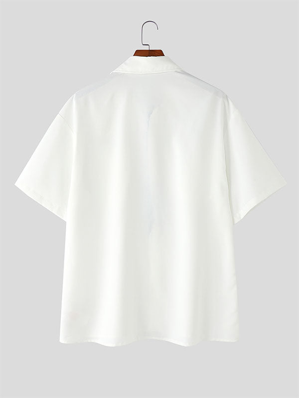 Mens Floral Print Casual Short Sleeve Shirt SKUL08521