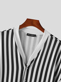 Mens Striped Button Up Long Sleeve Shirt SKUK49128