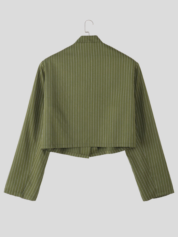 Men's Striped Tie Long Sleeve Blazer SKUL31703