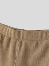Men's High Street Urban Casual Textured Elastic Waist Short SKUL81050