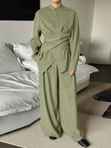 Men's Knotted Textured Two Pieces Outfit SKUL39770