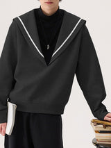 Men's Casual Sailor Collar Long Sleeve Shirt SKUL47803