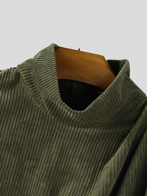 Men's Shawl Textured Long Sleeve T-Shirt SKUL29786