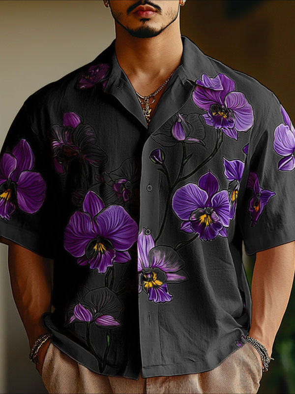 Mens Floral Print Short Sleeve Shirt SKUL16920
