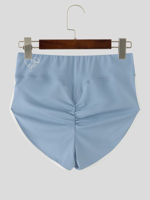 Men's High-Waisted Contrast Binding Scrunch Butt Short SKUL68420