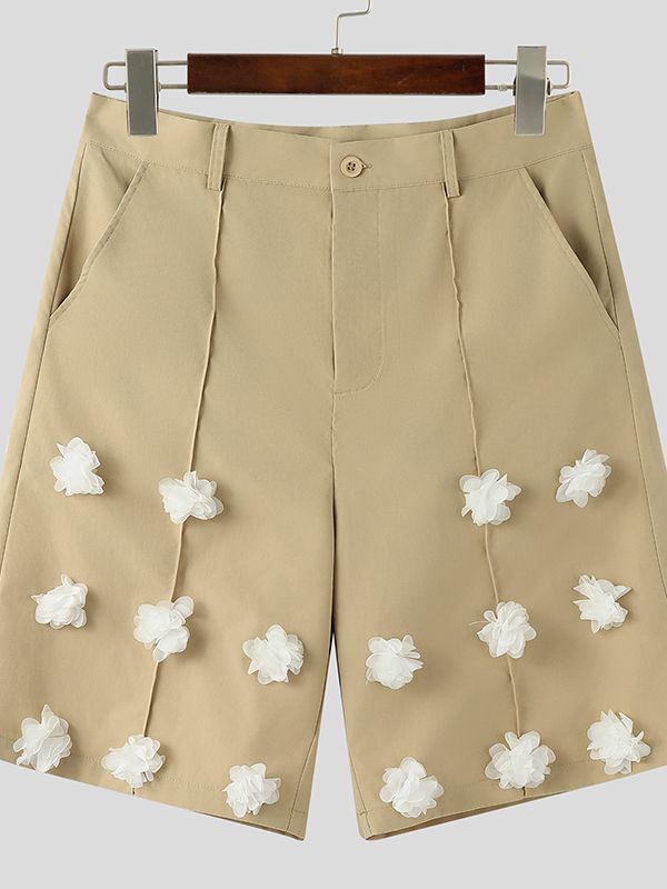 Men's 3D Floral Patchwork Design Short SKUL50039