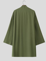Men's Tie Sleeve Slit Long Sleeve Cardigan SKUL57270