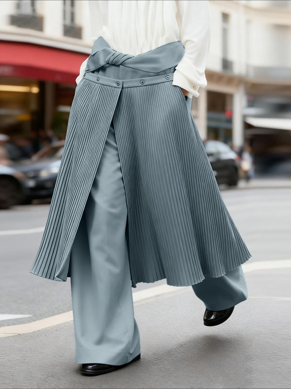 Men's Knot Ruched Wide Leg Pant SKUL45398