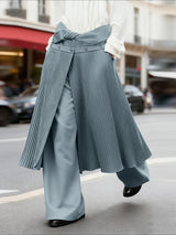 Men's Knot Ruched Wide Leg Pant SKUL45398