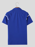 Mens Patchwork Raglan Sleeve Knit Golf Shirt SKUK47070