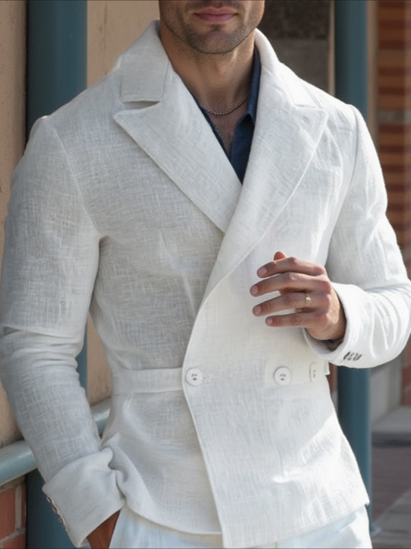 Men's Solid Color Casual Long Sleeve Blazer SKUL23943