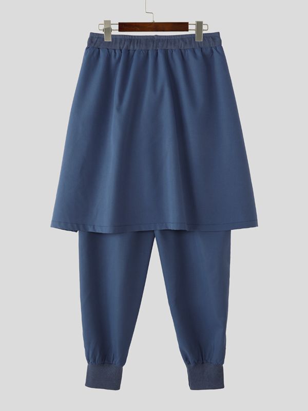 Men's Solid Color Deconstructed Layered Pant SKUL50082