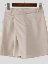 Men's Solid Color Deconstructed Casual Short SKUL47742