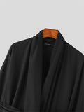 Mens Solid Irregular Design Long Sleeve Shirt SKUK44480