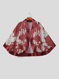 Mens Chinese Style Floral Print Loose Kimono SKUK19631