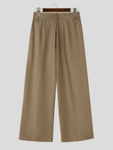 Men's Double Drawstring High Waist Wide Leg Pant SKUL62059